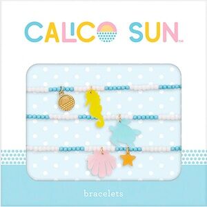 Calico Sun Sea Shell Charm Bracelet Set